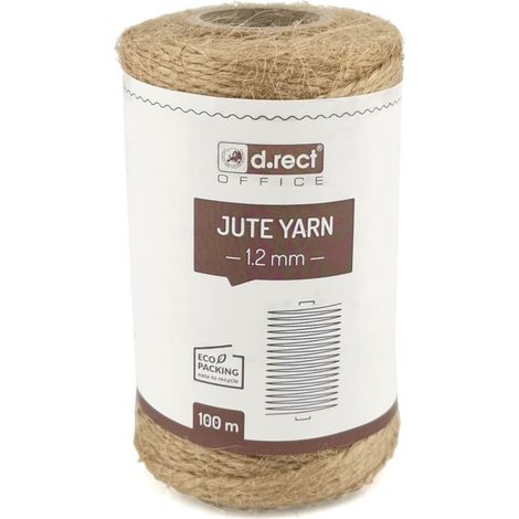 100 M Seil, Naturjute, 1,2 Mm Dicke, Bindfaden Für Verpackungen, Heimdekoration, Bastelarbeiten
