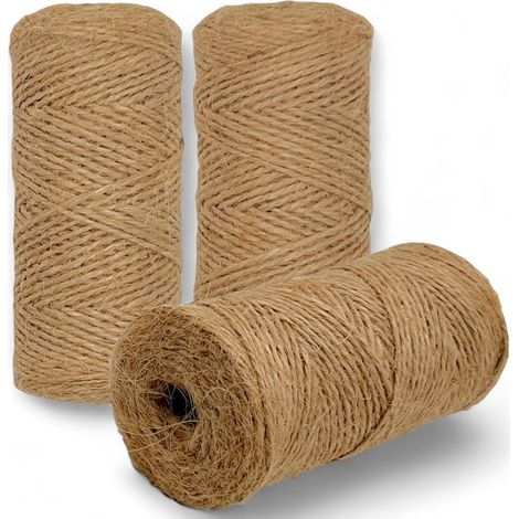 3er-pack Bindfaden, 2 Mm Dick, 75 M Lang, Naturjute, Biologisch Abbaubar, Garten-diy-verpackung