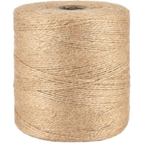 Rolle Bindfaden, 500 Meter Naturjute, 2-fädig, 1 Mm Durchmesser, Für Diy-gartengeschenkverpackungen