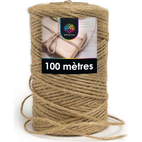 Rolle Bindfaden, 100 M, Durchmesser 2 Mm, Naturjute, Für Heimwerken, Gartenarbeit, Makramee