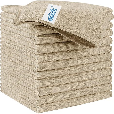 Set Mit 12 Mikrofasertüchern, Fusselfrei, Kratzfest, Saugfähig, Wiederverwendbar, Für Auto, Haushalt Und Küche