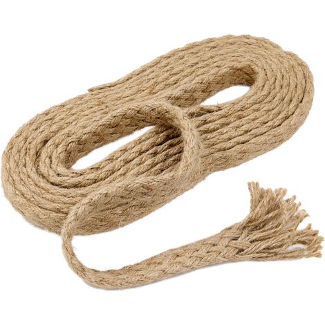 Juteband 2 Cm X 5 M, Hohl, Als Pflanzenstütze, Natürlich, Für Gartenarbeit Und Diy