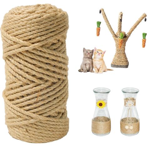 Rolle Juteseil (4 Mm X 50 M), Starkes Natur-sisal, Für Garten, Heimwerken Und Dekoration