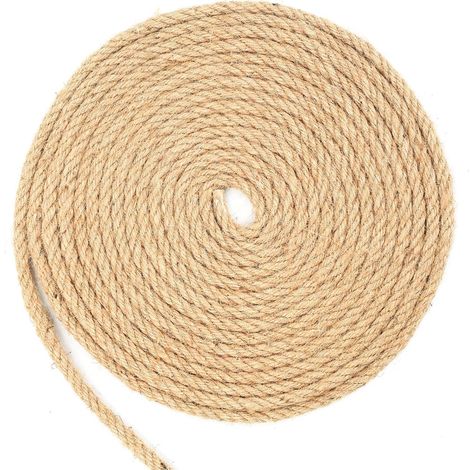 Rolle Juteseil 8 Mm X 25 M, Naturgeflochtene Schnur, Für Gartenarbeit, Heimwerken Und Dekoration