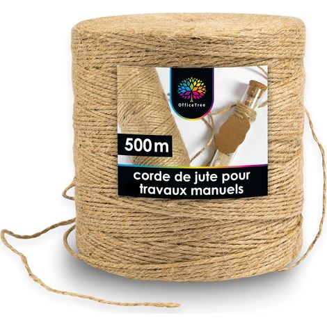 Rolle Bindfaden, 500 M Länge, 2 Mm Durchmesser, Naturjute, Für Heimwerkerarbeiten, Gartenarbeit Und Geschenkverpackungen