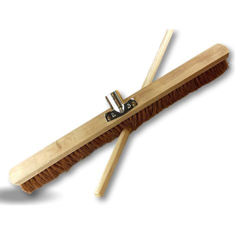 Straßenkehrbesen, Kokosfaser, Holzsohle, Metallsockel, 28-mm-stiel, Für Den Außenbereich