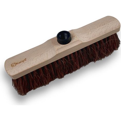 Lackierter Holz-gartenbesen Mit Arenga-fasern, 70 Mm Auswurf, 30 Cm Länge, Für Den Außenbereich