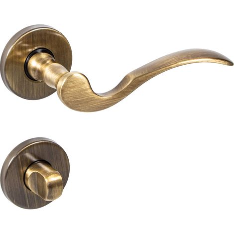 Türgriffset, Antik Brüniertes Messing, Stärke 35–47 Mm, Für Schlafzimmer Und Badezimmer