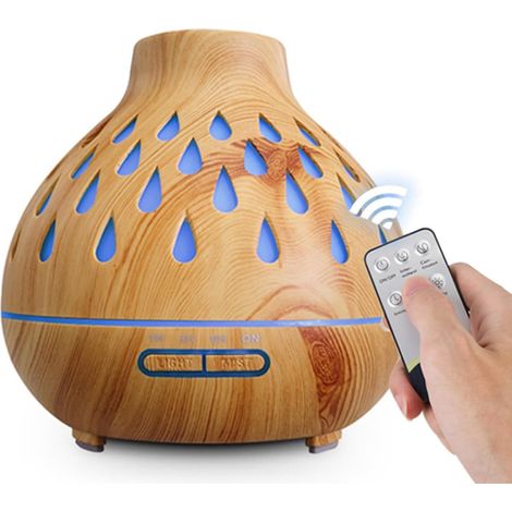 400-ml-diffusor Für Ätherische Öle, 7-farbiger Led-luftbefeuchter, Raumduftdiffusor Mit Timer Und Automatischer Abschaltung Bei Wassermangel, Für Zuhause, Wohnzimmer, Büro (gelb)