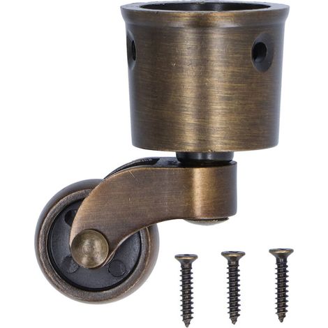 Runde Lenkrolle Aus Zinklegierung, Matt Im Vintage-stil, Exquisit, Robust, Langlebig, Stabil, Geräuscharm, Schwenkraddurchmesser