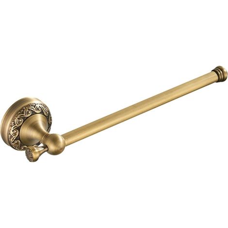 Antiker Handtuchring Aus Messing, 29 Cm, Offener Handtuchhalter Mit Exquisitem, Geschnitztem Vintage-muster Zur Wandmontage Im Badezimmer, Gebürstete Bronze