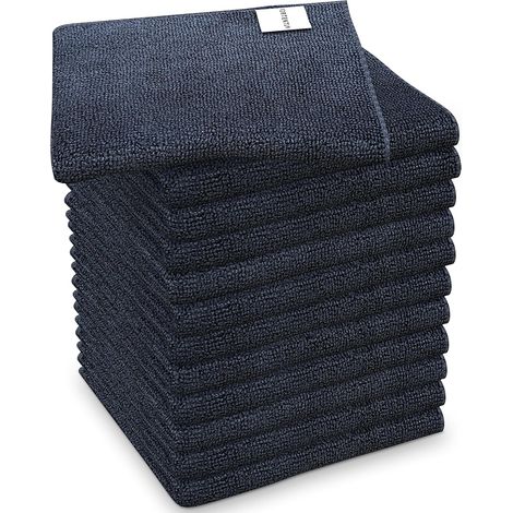 Set Mit 12 Mikrofasertüchern, 360 G/m², Nicht Scheuernd, 32 X 32 Cm, Für Auto Und Haushalt