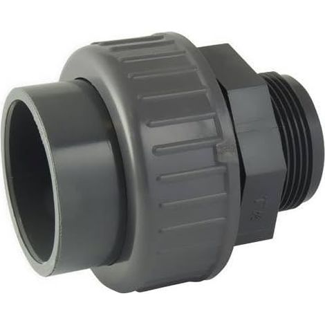 Pvc-dreiteil-verschraubung, 63-mm-innengewinde-klebeverschraubung, 2-zoll-außengewindeverschraubung, Für Sanitär- Und Bewässerungsanlagen