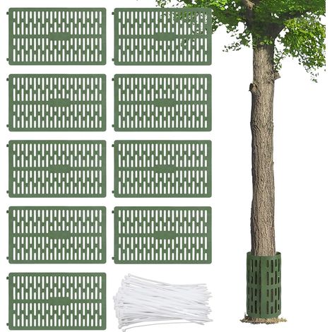 9-teiliges Baumstammschutz-set, Verstellbar, Kunststoff, 33 X 20 Cm, Mit Integrierter Belüftung, Für Garten, Park Oder Wohnhaus