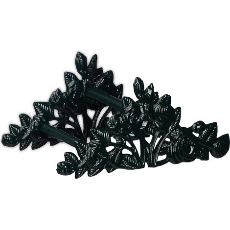 Schlauchhalter, Antik-rosen-design, Gusseisen, 13 X 27 X 15,5 Cm, Dunkelgrün, Garten