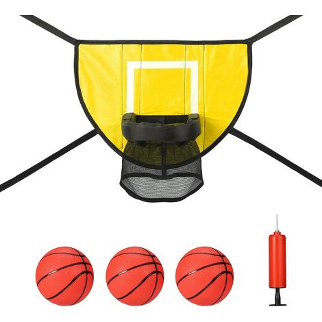 Trampolin-basketball-zubehörset – 3 Minibälle – 1 Pumpe – Wasserdichtes Pvc-material – Einfache Montage