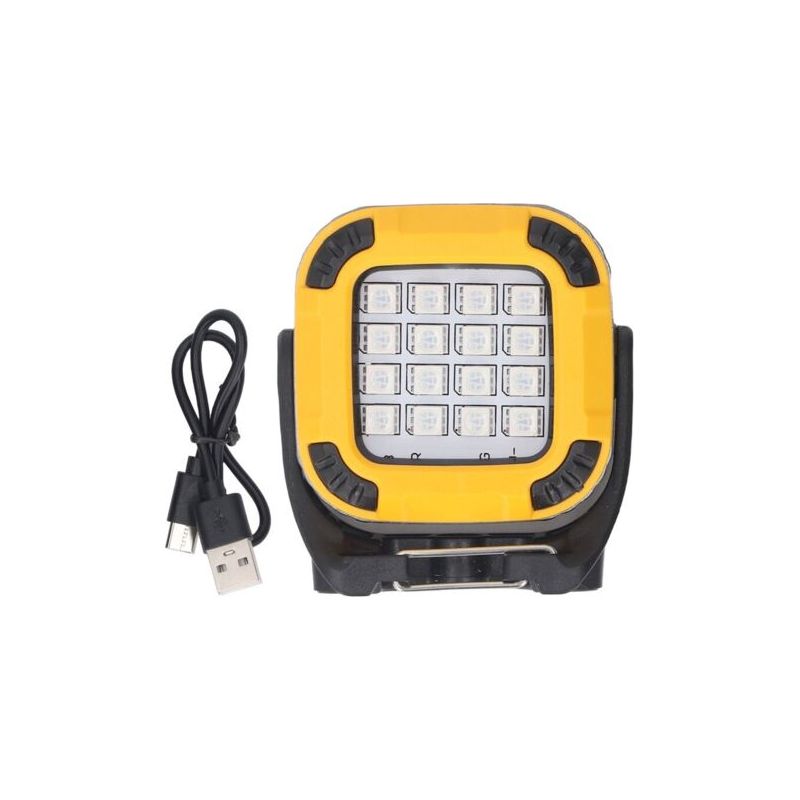 Magnetische Cob-arbeitsleuchte, Wiederaufladbare Led-campingleuchte Mit Usb-anschluss – 8 Farbmodi, 360°-drehung, Für Outdoor-aktivitäten, Camping, Autoreparaturen Und Notfälle, Mit Haken