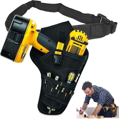 Werkzeugtasche Mit Verstellbarem Gurt – 28 X 15,5 X 5 Cm – Für Elektrische Bohrmaschinen – Taschen Für Bohrer Und Schrauben – Gelb