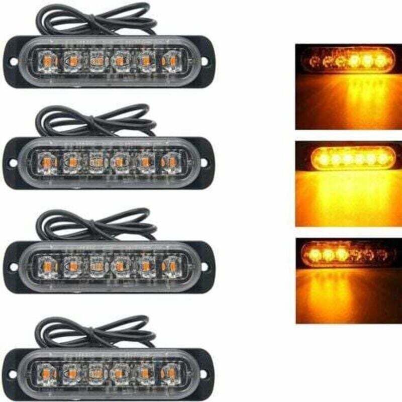 Set Mit 4 Led-bremslichtern (6 Stück) – 12–24 V – 720 Lm – Ip65 – Einfache Installation Für Geländewagen Und Boote