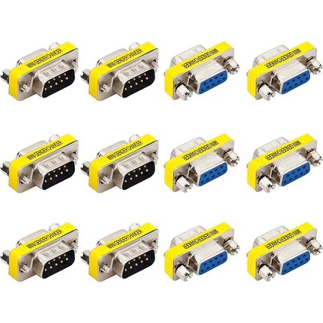 Packung Mit 12 Db9-kupplungen, Rs232-adapter, 9-poliger Buchsen-stecker Für Computermodem
