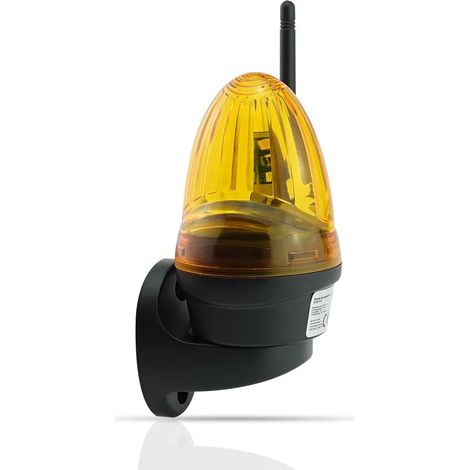 Gelbe Led-warnleuchte, Integrierte Antenne, 12 V, 24 V, 230 V, Für Garagentor Und Einfahrtstor