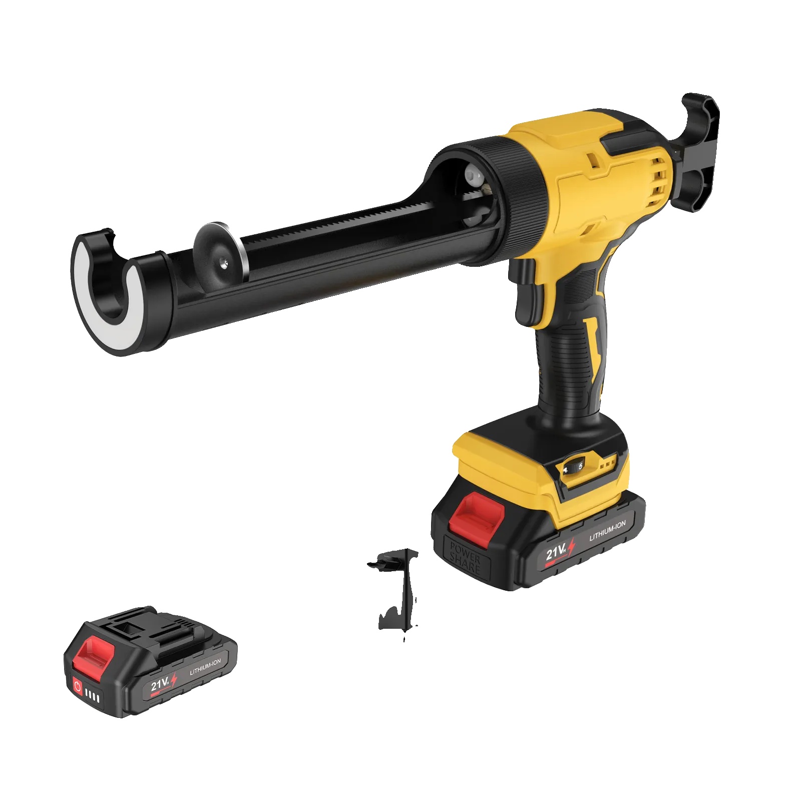 Kartuschenpistole, 6 Geschwindigkeitsstufen Einstellbar, Led-licht, Mit 1 Batterie