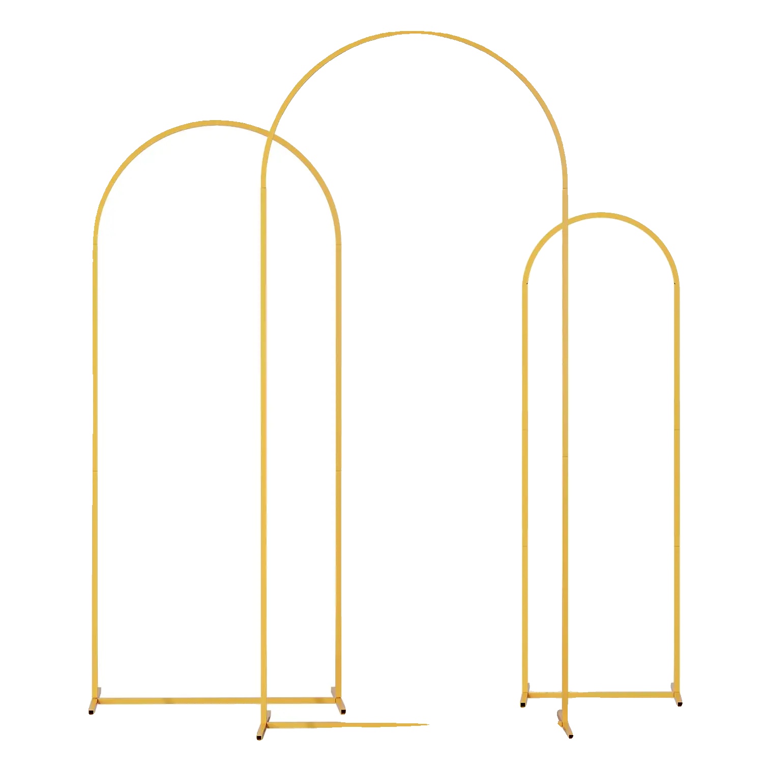 Hochzeitsbogen, 3-teiliges Set Eleganter Hintergrundstützen, Gold