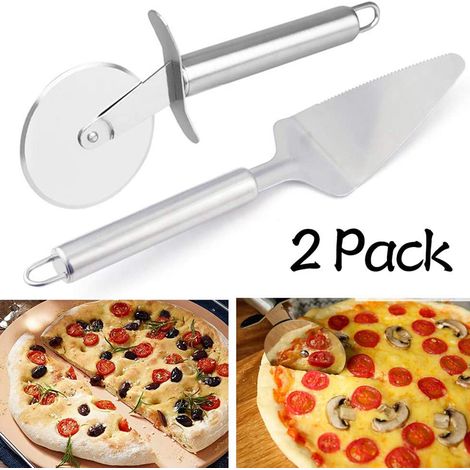 Pizzaschneider-set Aus Edelstahl Mit Spatel