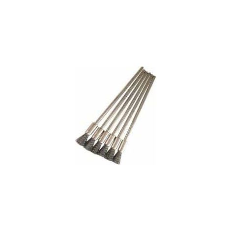 10 Edelstahl-drahtbürsten, Feine Bürsten, Farbentfernerspitzen, Rotierendes Rostpolierwerkzeug, 10 Mm Schaft