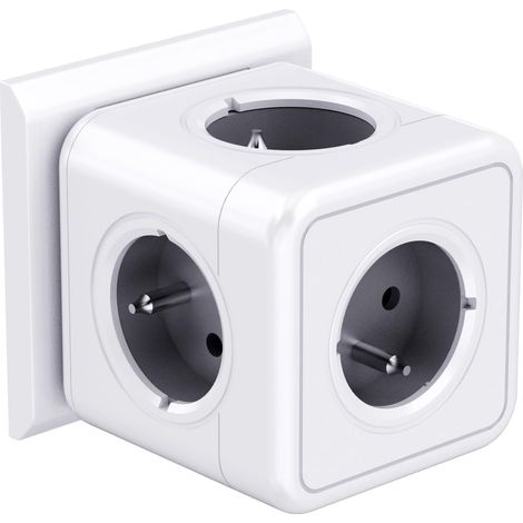 Würfel-steckdosenleiste Mit 5 Steckdosen, 3680 W, Kompaktes Design, Wandstecker, Für Zuhause Und Büro