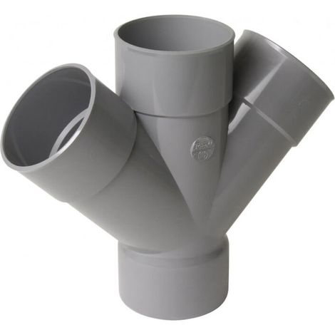 45°-pvc-kreuzstück Ff 50 Mm – 45°-abflussformstück – Für Sanitärinstallationen – Leitet Abwasser Effizient Ab
