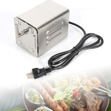 15-w-elektrogrillmotor – 30 Kg Edelstahl-drehspieß – Geschwindigkeit 3–4 U/min – Inklusive Ständer – Sp-s40