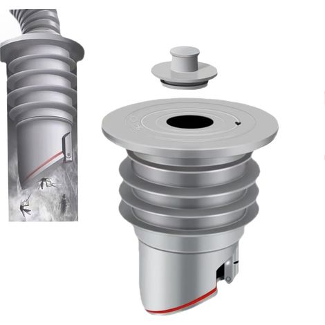 Geruchsdichter Abflussstopfen Für Waschmaschinen (35–40 Mm) – Gerader Siphon Aus Silikon Und Abs – Schnelles Ablaufen Und Wasserdichte Abdichtung