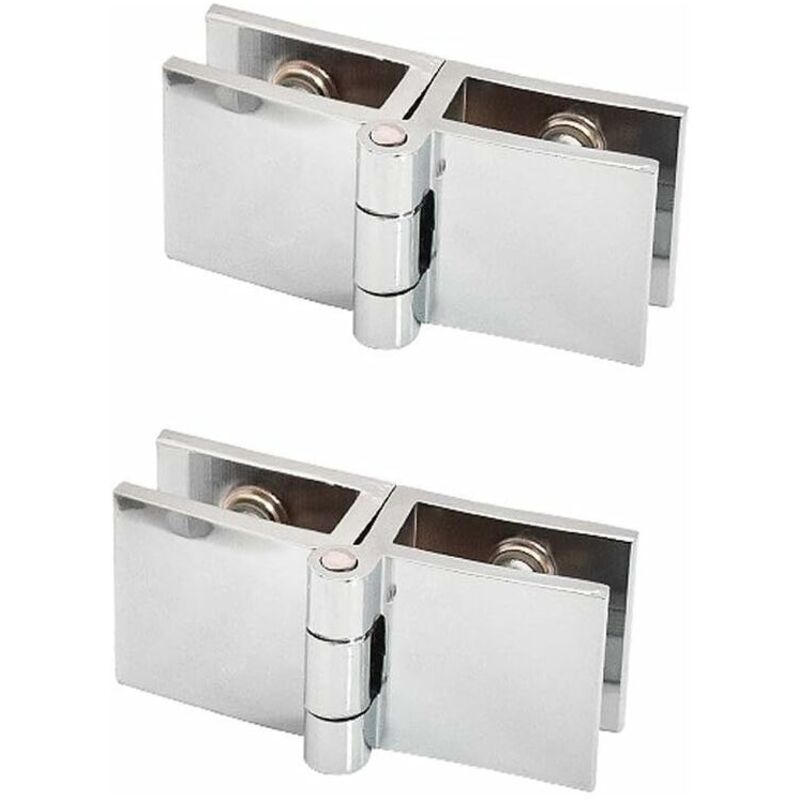 180°-clip-scharnier Für 5–8 Mm Glas – Zinklegierung – 2er-pack – Einfache Montage An Türen Und Vitrinen