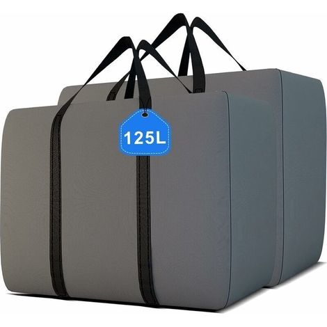 Großer, Faltbarer Oxford-aufbewahrungsbeutel Xl – 125 L X 2 Dicke Aufbewahrungsbeutel Für Bettdecken Und Kissen, Wasserdichter Jumbo-kleiderschrank-organizer Zur Aufbewahrung Von Kleidung