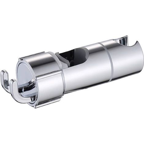Verstellbarer Duschkopfhalter Mit 2 Haken, Universeller Duschkopfhalter Für Duschstangen Mit 16–27 Mm Durchmesser, Verchromter Abs-handbrausehalter, Einfache Montage
