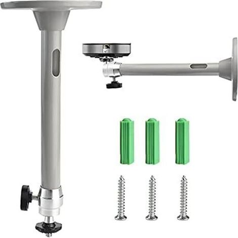 Aluminium-deckenhalterung Für Projektoren – Verstellbar Bis 21,5 Cm – Tragkraft Bis 5 Kg – 90° Neigung – 360° Drehung Für Einfache Montage