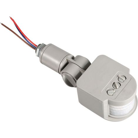 Außenbeleuchtung Mit Led-beleuchtung, 90°, 250 V, 180° Infrarot-bewegungsmelder Und Pir-pulssensor, Wandschalter, Grau