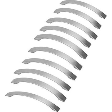 Set Mit 10 Küchenschrankgriffen – Zinklegierung – Chrom-finish – 96 Mm Lochabstand – Für Moderne Schränke Und Schubladen