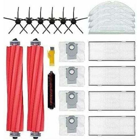 Zubehör Für Die Saugroboter Roborock S7 Pro Ultra, S7 Max Ultra Und S7 Maxv Ultra – Ersatzteile – 20-teiliges Set: 2 Hauptbürsten, 4 Filter, 6 Seitenbürsten, 4 Tücher Und 4