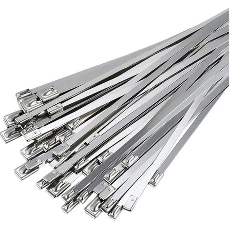 50 Stück Edelstahl-kabelbinder, 4,6 X 300 Mm – Edelstahl 304 – Korrosionsbeständig – Für Kabel Und Schläuche