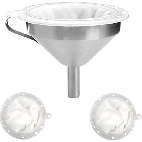 5-zoll-küchentrichter Aus Edelstahl – 200- Und 400-mesh-filter – Für Öle, Säfte, Kaffee, Wein, Marmeladen