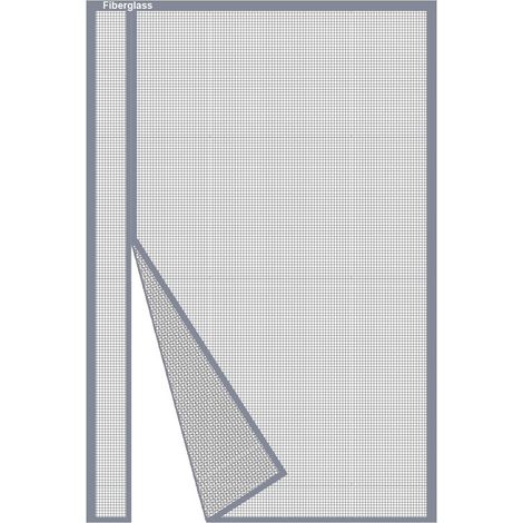 Magnetisches Türgitter 70 X 190 Cm – 2er-set – Graues Fiberglas – Seitliche Öffnung – Automatischer Magnetverschluss