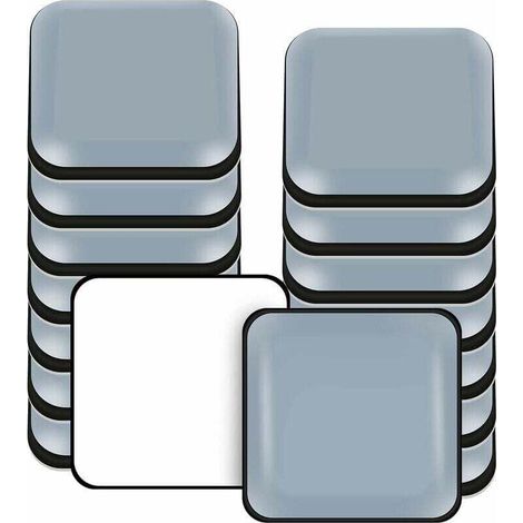 16 Selbstklebende Teflon-möbelgleiter, 40 Mm Quadratische Gleiter Für Stühle, Sofas, Tische, Sessel