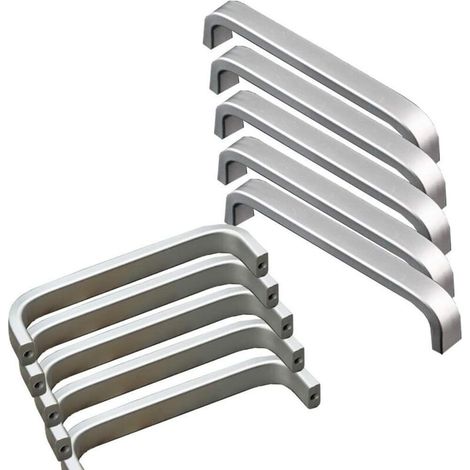 10 Stück Aluminium-küchenschranktürgriffe, Schrankschubladengriffe, Schlafzimmermöbelgriffe (128 Mm)