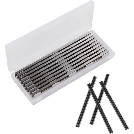 82-mm-hss-wendehobelmesser – 10 Stück – Kompatibel Mit Makita, Black & Decker, Bosch, Dewalt Und Elu – Abmessungen: 82 X 5,5 X 1,2 Mm