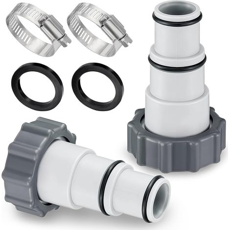 Poolschlauchadapter A, 2-teiliger Poolschlauchadapter 32/38 Mm, Ersatzschlauchadapter Für Pumpen, Poolpumpenadapter A Für Poolschläuche Ø 32 Und 38 Mm