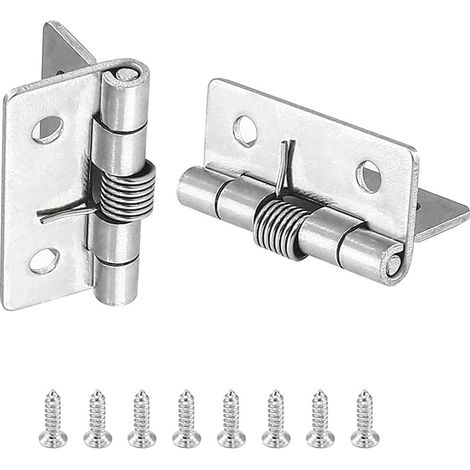 Set Mit 2 Federbändern, Edelstahl 304, Selbstöffnend, 5,1 Cm, Für Schrank- Und Verdeckte Türen
