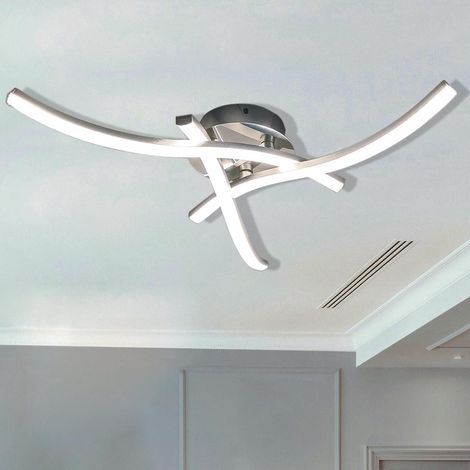 Led-deckenleuchte, 6000 K Weißlicht, 2200 Lumen, Chromrahmen, Für Wohnzimmer, Küche, Schlafzimmer
