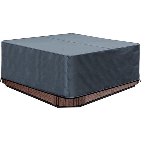 Schutzhülle Für Whirlpools, 200 X 200 X 85 Cm, Quadratisch, Oxford 600d, Wasserdicht Und Uv-beständig, Für Den Garten